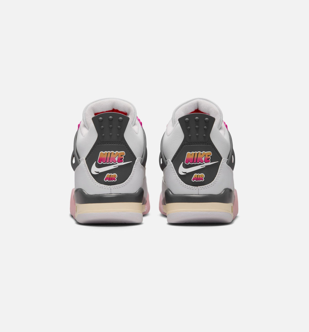 Air Jordan 4 Retro Comic 大童休闲运动鞋 - 米白/火粉/无烟煊灰