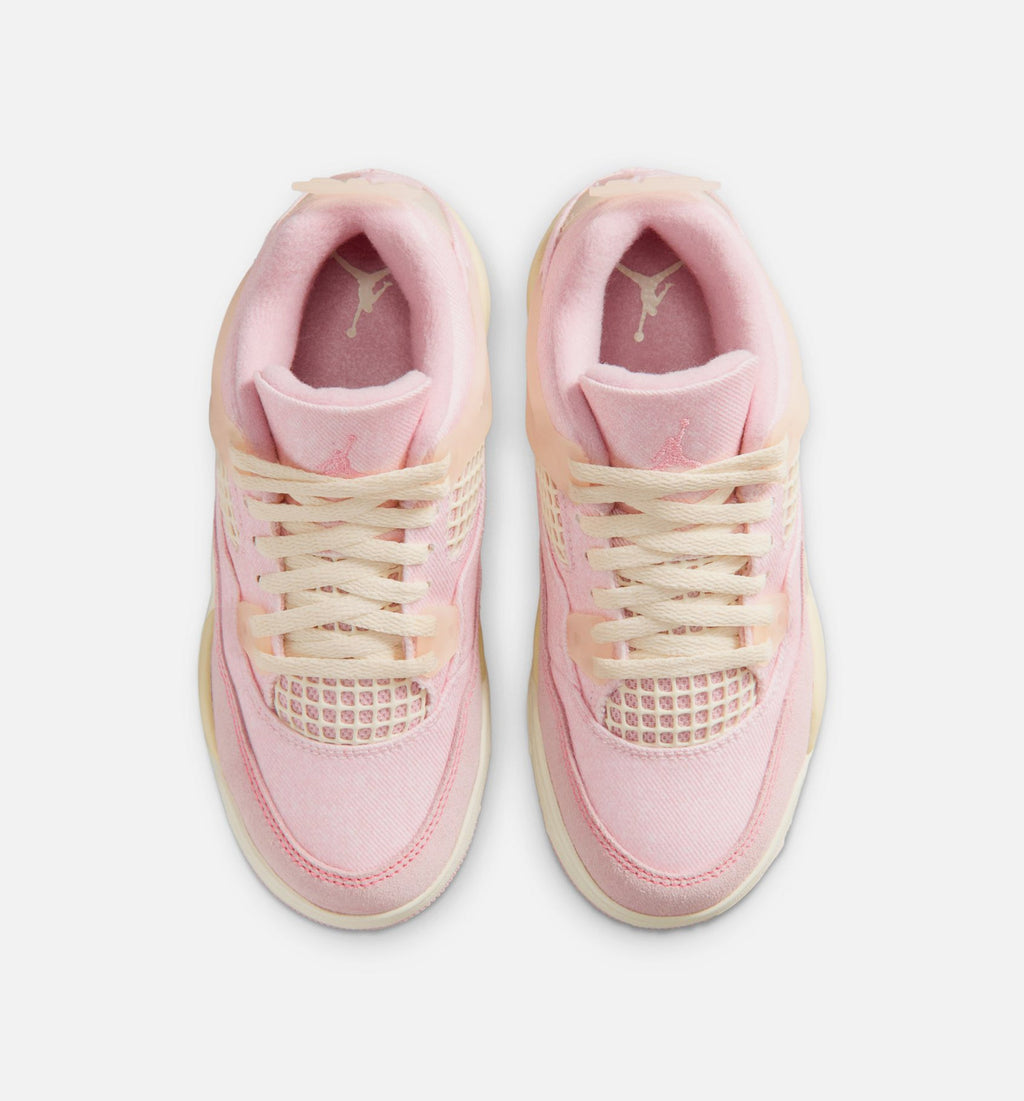 Air Jordan 4 Retro Pink Pearl And Iced Carmine 学龄前儿童休闲运动鞋 - 珍珠粉/冰胭脂红/椰奶白
