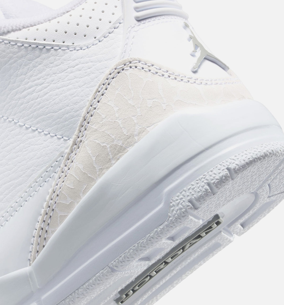 Air Jordan 3 Retro 小童休闲鞋 - 白/金属银