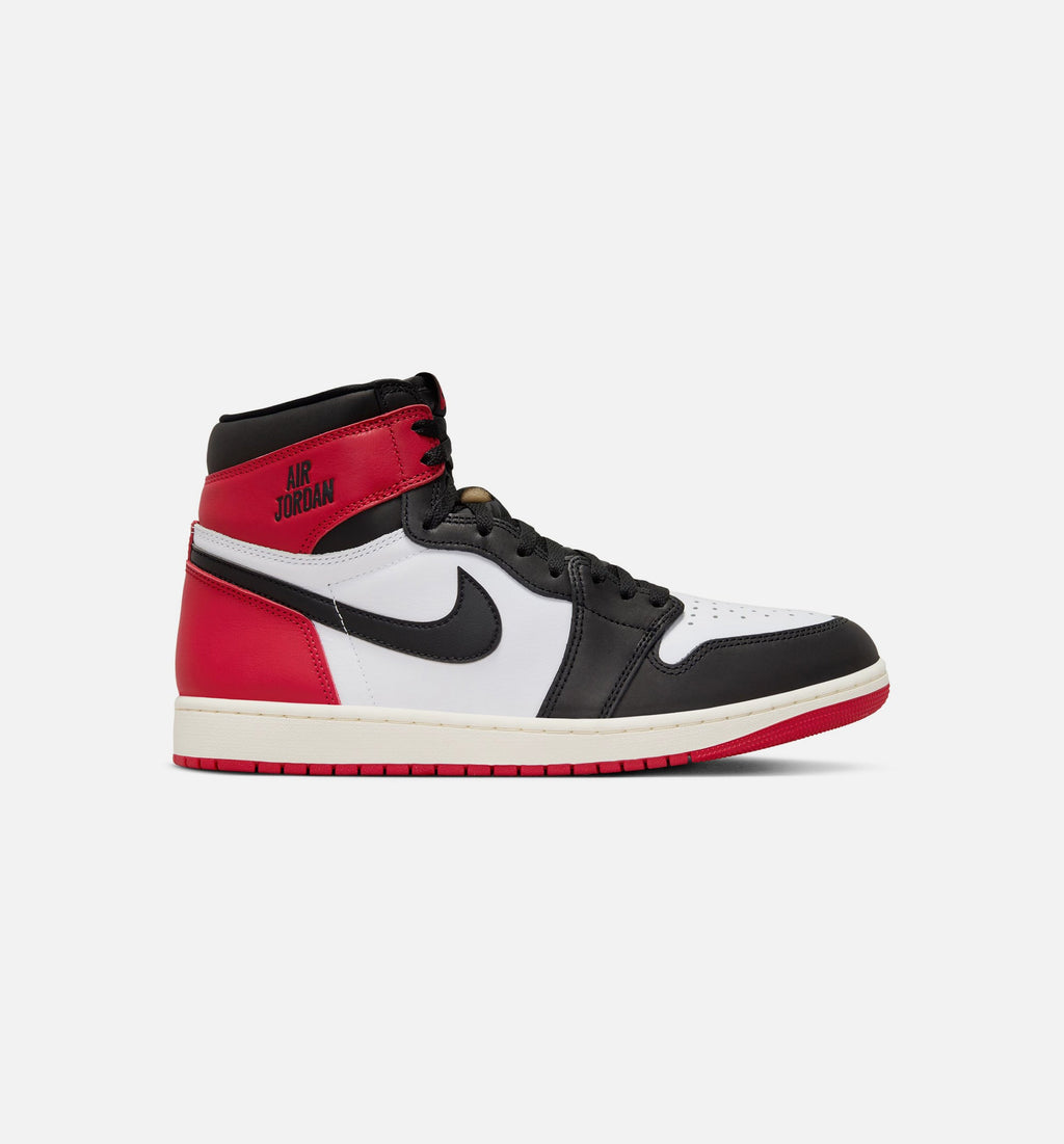 Air Jordan 1 Retro High OG Black Toe 男士休闲运动鞋 - 白/黑/校队红