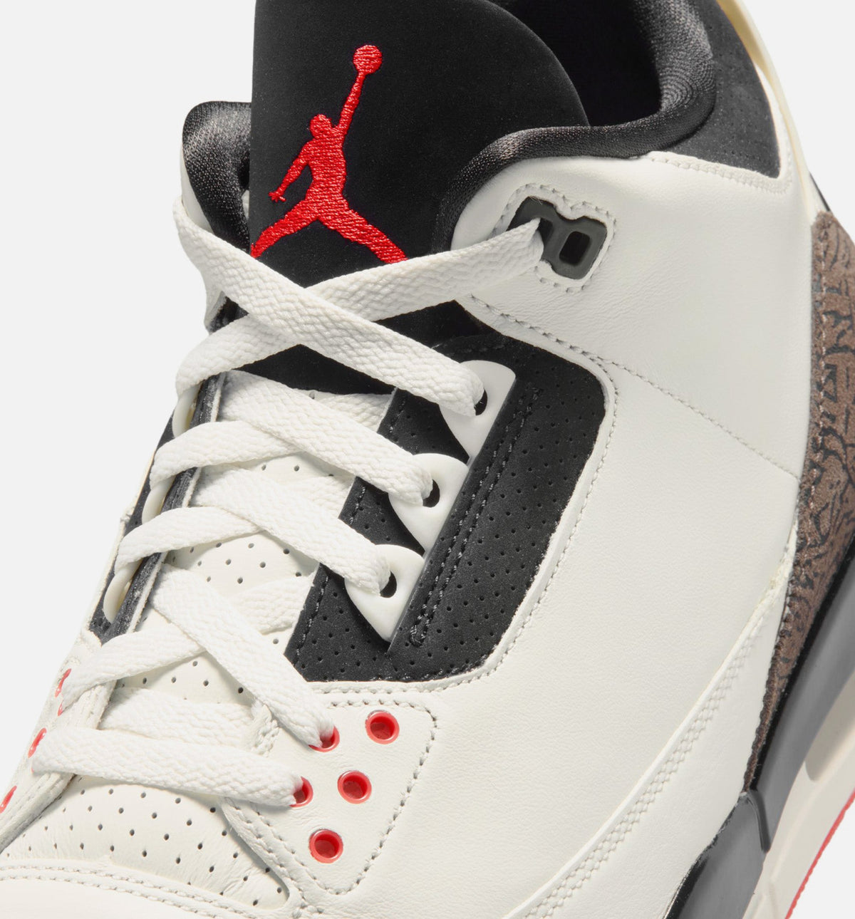 Air Jordan 3 Retro 男士休闲运动鞋 - 帆白/黑/大学红/淡象牙白