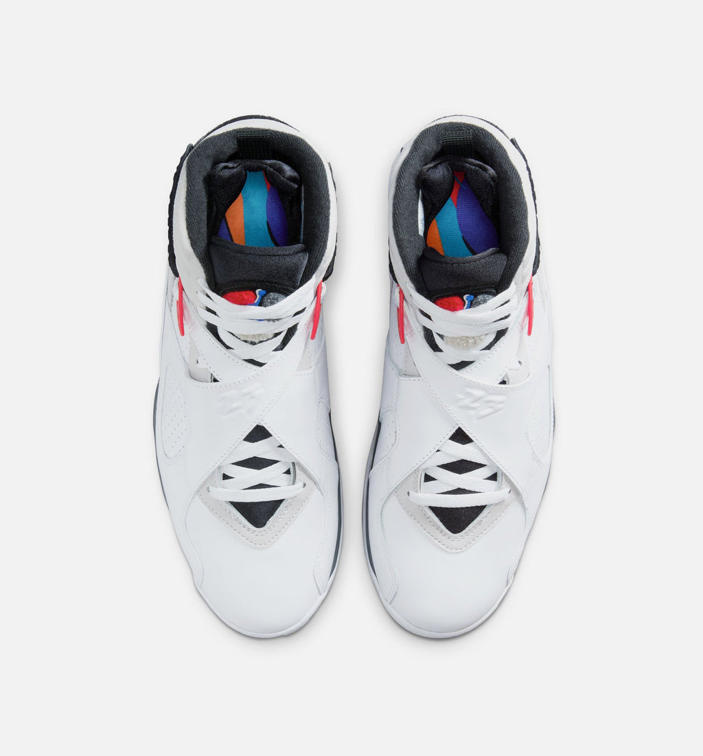 Air Jordan 8 Retro White And True Red 男士休闲运动鞋 - 白色/黑色/正红色