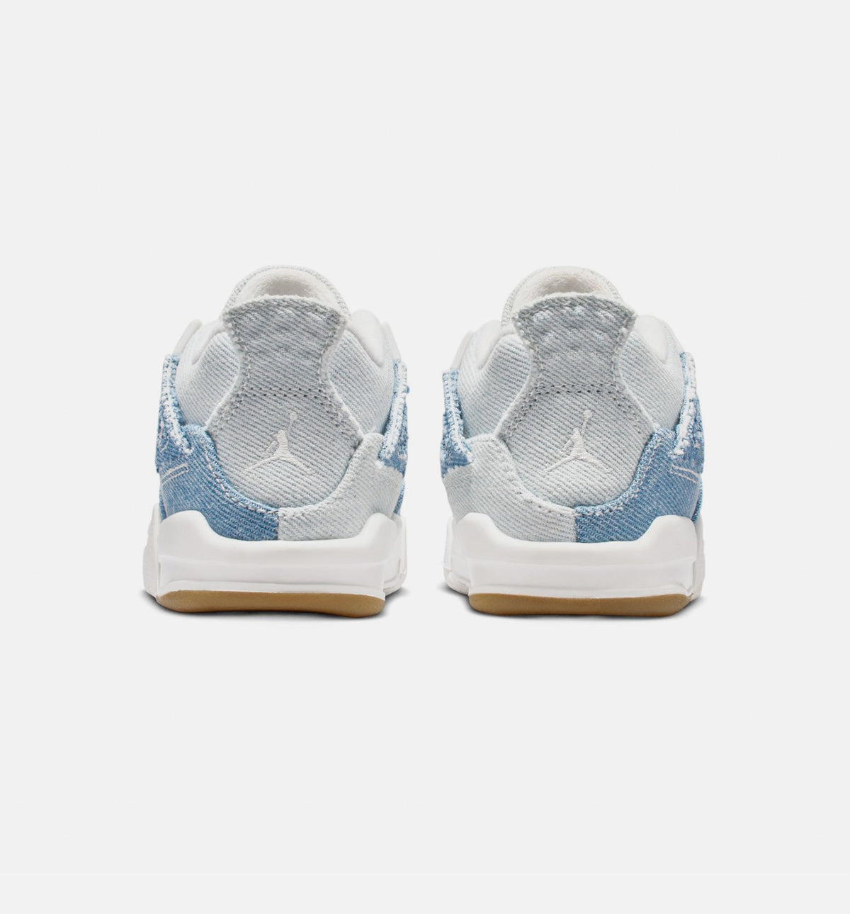 Air Jordan 4 Retro Worn Blue 婴幼童休闲运动鞋 - 帆白/磨旧蓝/金属金