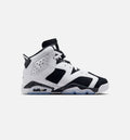 Air Jordan 6 Retro Black And White 大童休闲运动鞋 - 黑色/白色