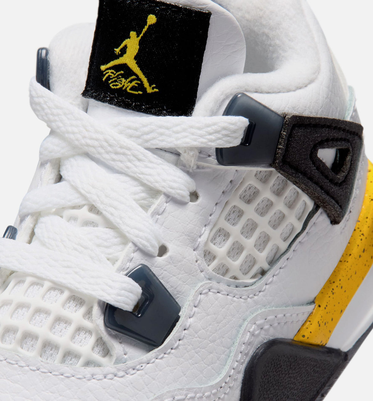 Air Jordan 4 Retro Rare Air Tour Yellow 婴幼童休闲运动鞋 - 白色/深蓝灰/黑色/巡游黄