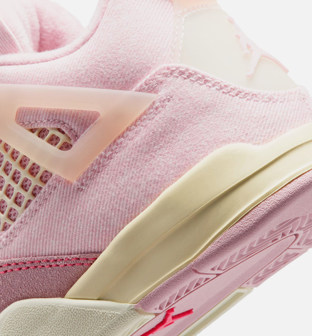 Air Jordan 4 Retro Pink Pearl And Iced Carmine 学龄前儿童休闲运动鞋 - 珍珠粉/冰胭脂红/椰奶白