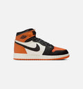 Air Jordan 1 Retro High OG Shattered Backboard 大童休闲运动鞋 - 黑/帆白/海星橙