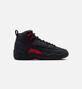 Air Jordan 12 Retro Bloodline 大童休闲运动鞋 - 黑色/校队红