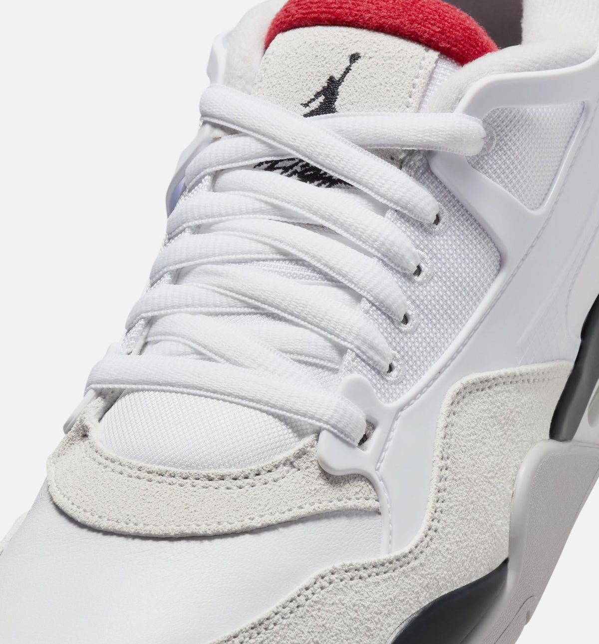 Air Jordan 4 RM 男士休闲运动鞋 - 白色/黑色/中性灰/校队红