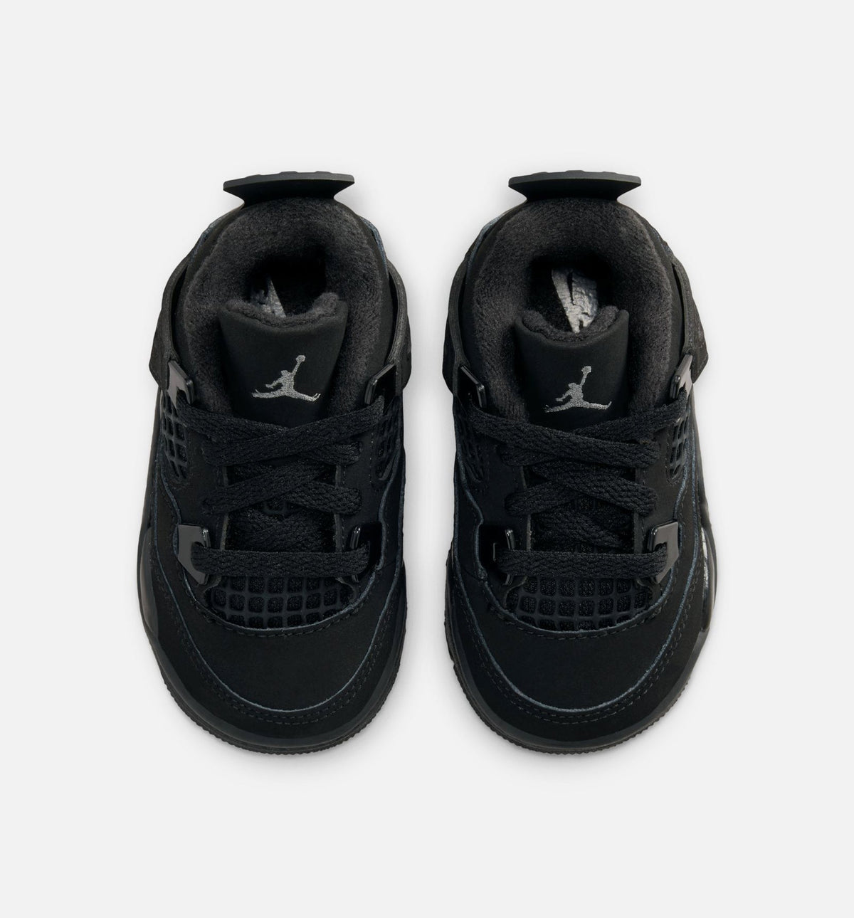 Air Jordan 4 Retro Black Cat 婴幼童休闲鞋 - 黑/淡石墨灰