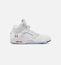 Air Jordan 5 Retro OG White Metallic 男士休闲运动鞋 - 白色/金属银/黑色