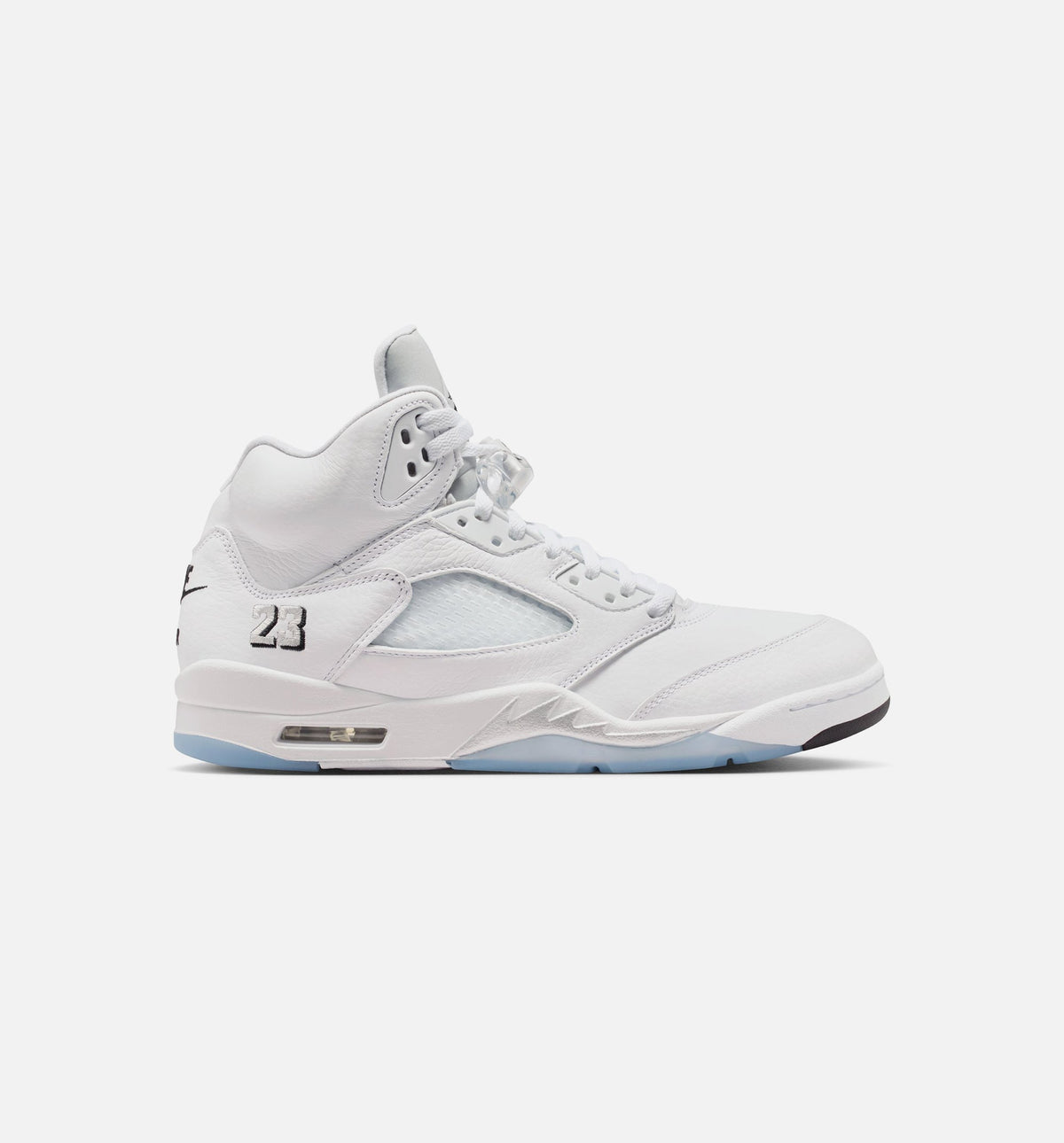 Air Jordan 5 Retro OG White Metallic 男士休闲运动鞋 - 白色/金属银/黑色