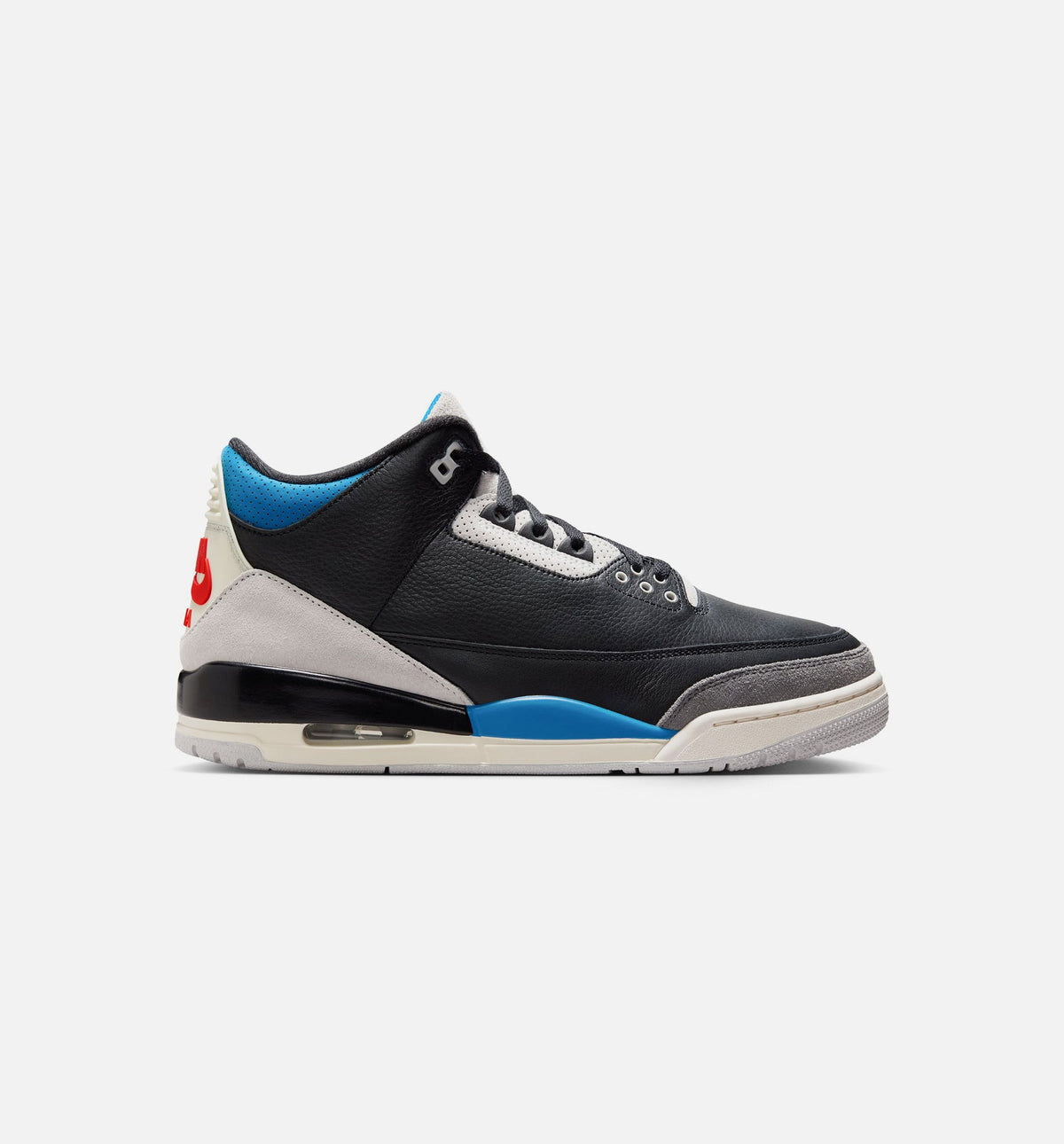 Air Jordan 3 Retro OG Rare Air 男士休闲运动鞋 - 黑/智利红/中性灰