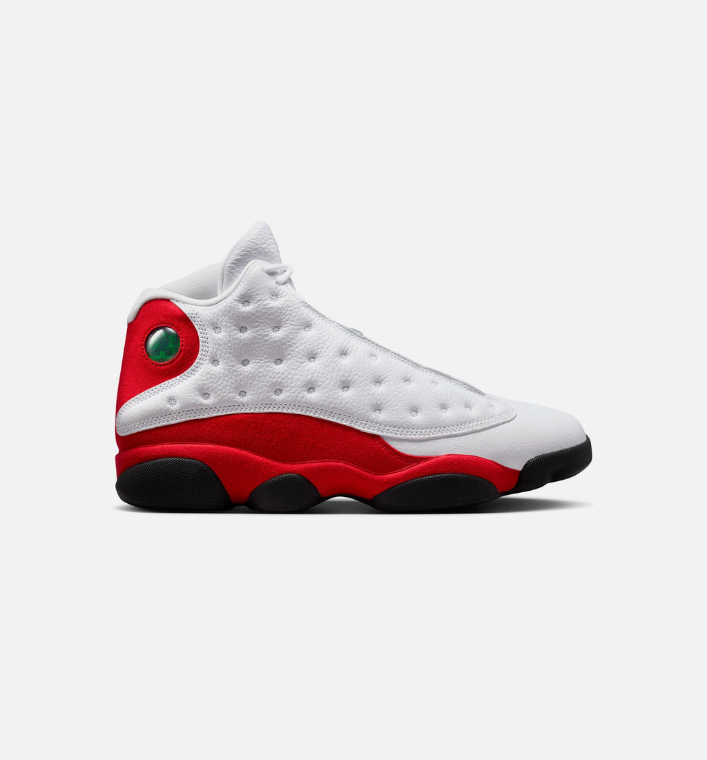 Air Jordan 13 Retro White And University Red 男士休闲运动鞋 - 白色/黑色/正红色