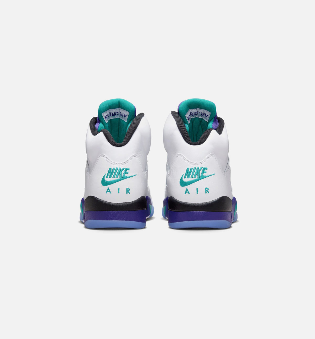 Air Jordan 5 Retro Grape 男士休闲运动鞋 - 白色/新翡翠绿/葡萄冰/黑色