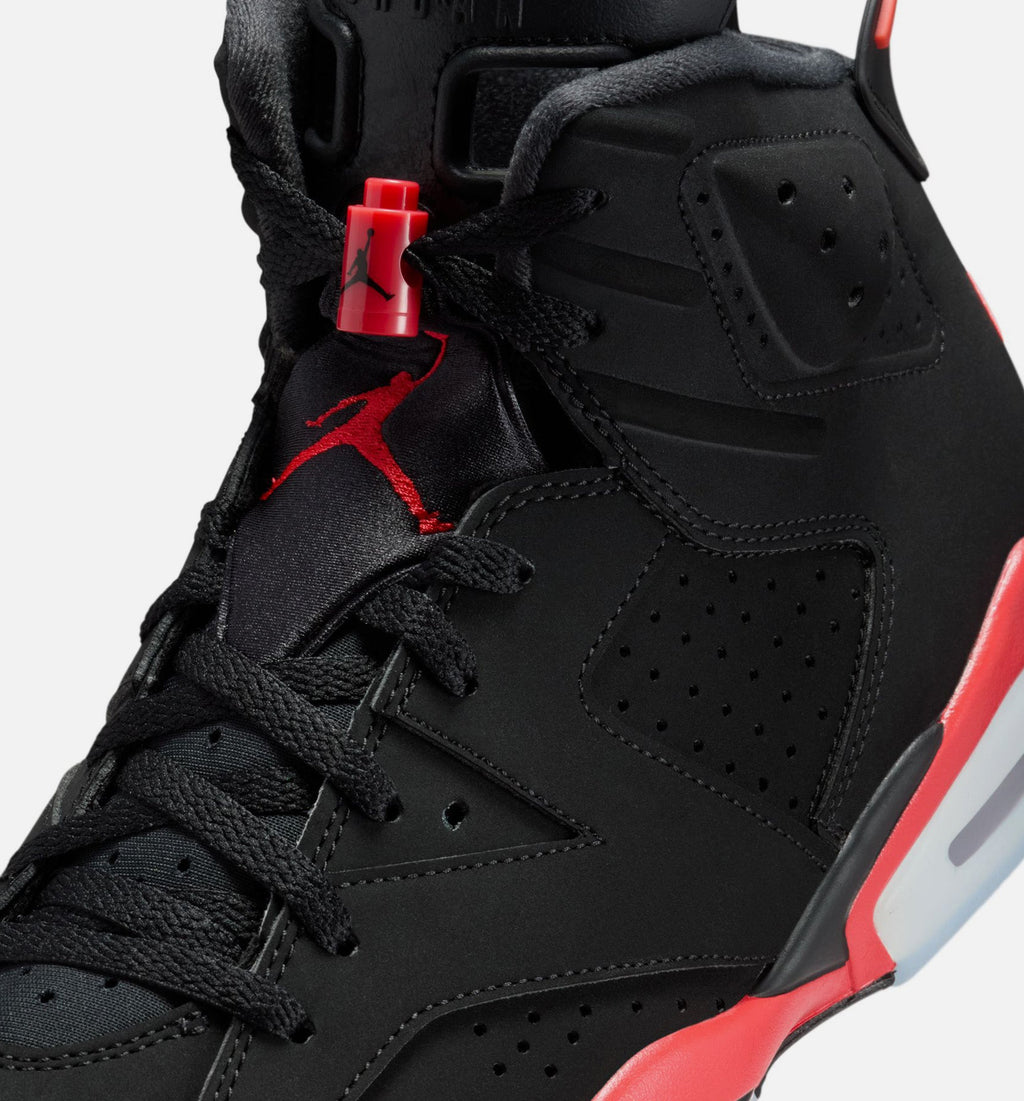 Air Jordan 6 Retro Infrared Salesman 男士休闲运动鞋 - 黑色/浅猩红色