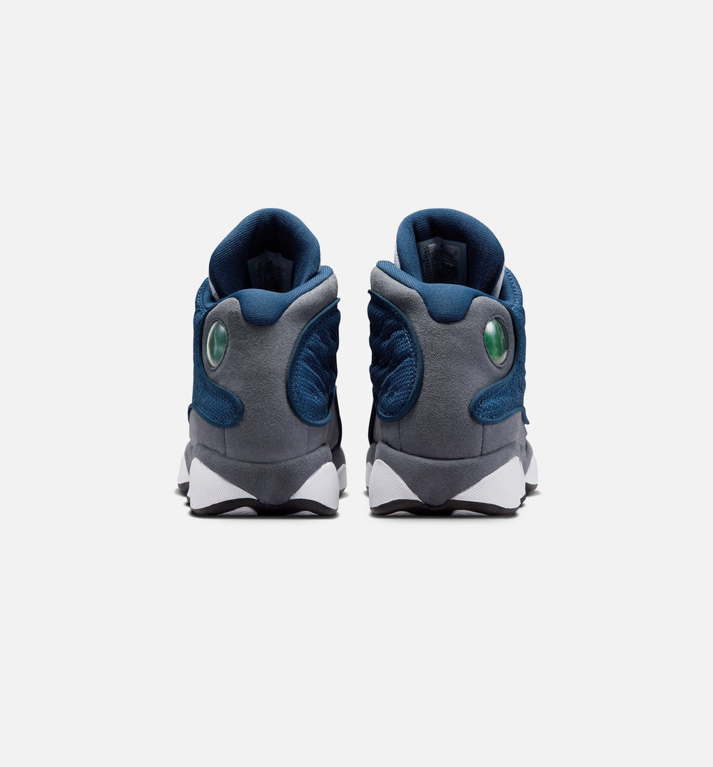 Air Jordan 13 Retro Navy And Flint Grey 大童休闲运动鞋 - 海军蓝/大学蓝/燧石灰/白色