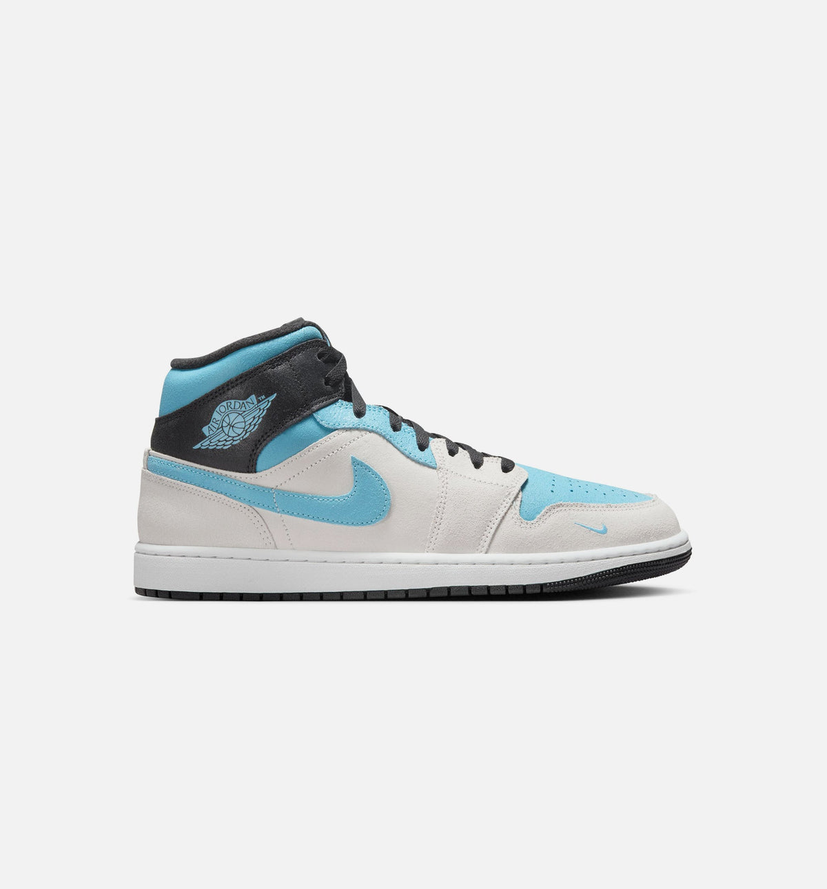 Air Jordan 1 Mid SE 男士休闲运动鞋 - 峰顶白/冰蓝/黑