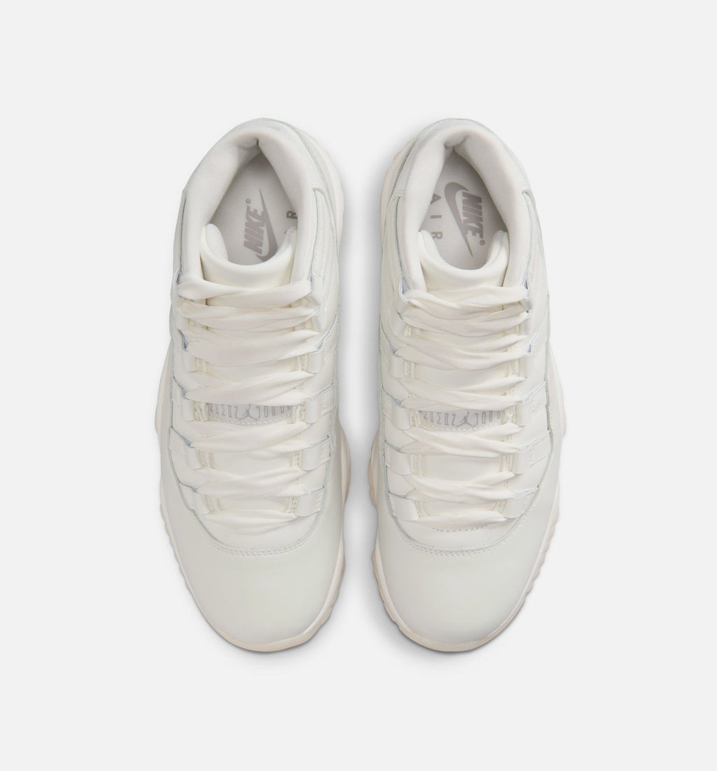 Air Jordan 11 Retro Pearl 女士休闲运动鞋 - 帆白色/珍珠灰/白色/金属银