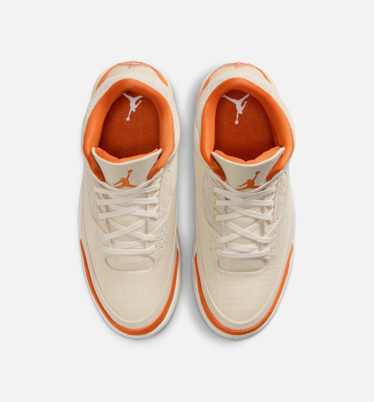 Air Jordan 3 Retro Starfish 女士休闲运动鞋 - 化石灰/海星橙/帆白