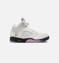 Air Jordan 5 Retro Medium Soft Pink 男士休闲运动鞋 - 白色/柔粉色/黑色