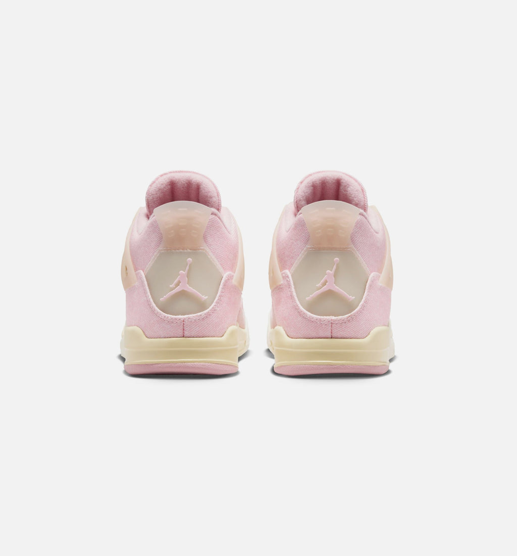Air Jordan 4 Retro Pink Pearl And Iced Carmine 学龄前儿童休闲运动鞋 - 珍珠粉/冰胭脂红/椰奶白