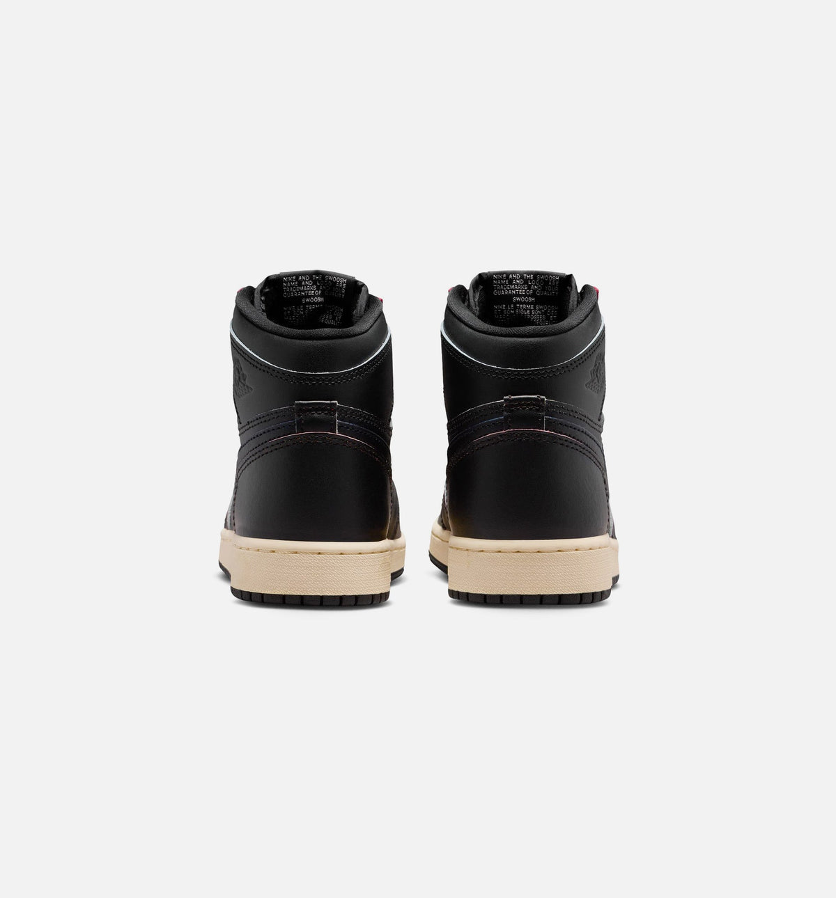 Air Jordan 1 Retro High OG 大童休闲运动鞋 - 黑/亚麻色