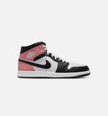 Air Jordan 1 Mid 男士休闲运动鞋 - 白/锈粉/黑