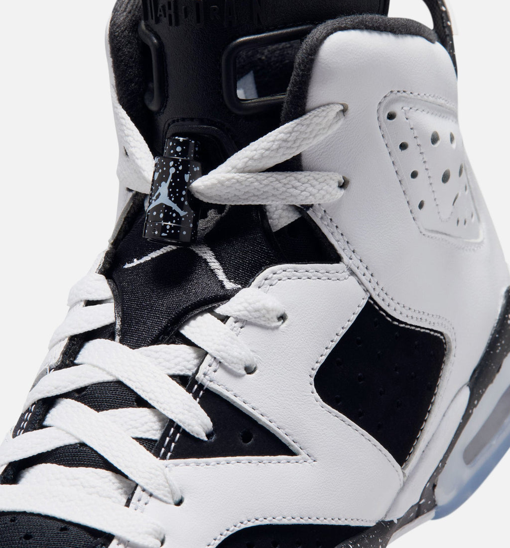 Air Jordan 6 Retro Black And White 大童休闲运动鞋 - 黑色/白色