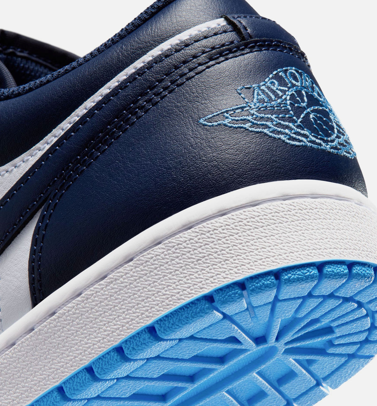 Air Jordan 1 Low 男士休闲运动鞋 - 午夜海军蓝/大学蓝/白