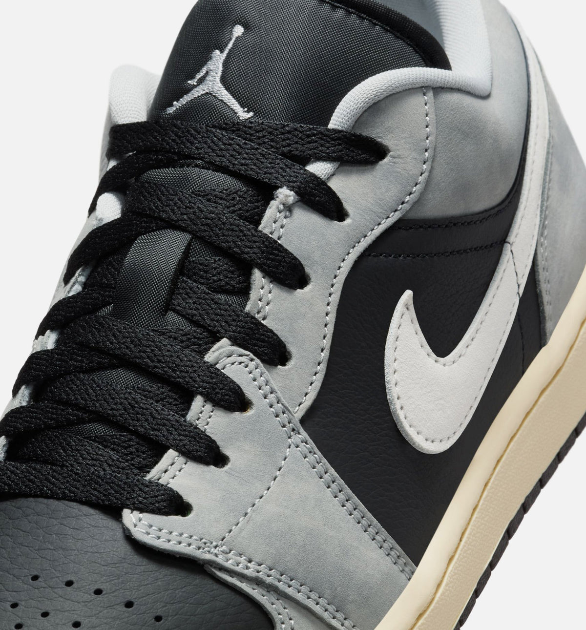 Air Jordan 1 Low SE 男士休闲运动鞋 - 浅烟灰/白/暗黑