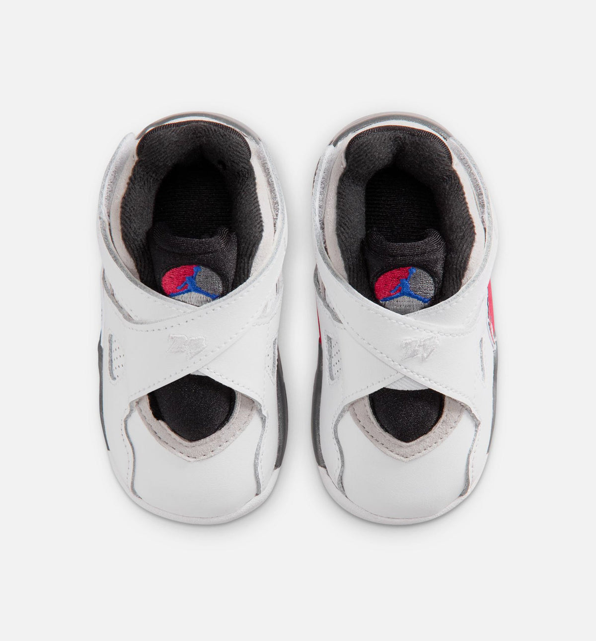 Air Jordan 8 Retro White And True Red 婴幼童休闲运动鞋 - 白色/黑色/正红色