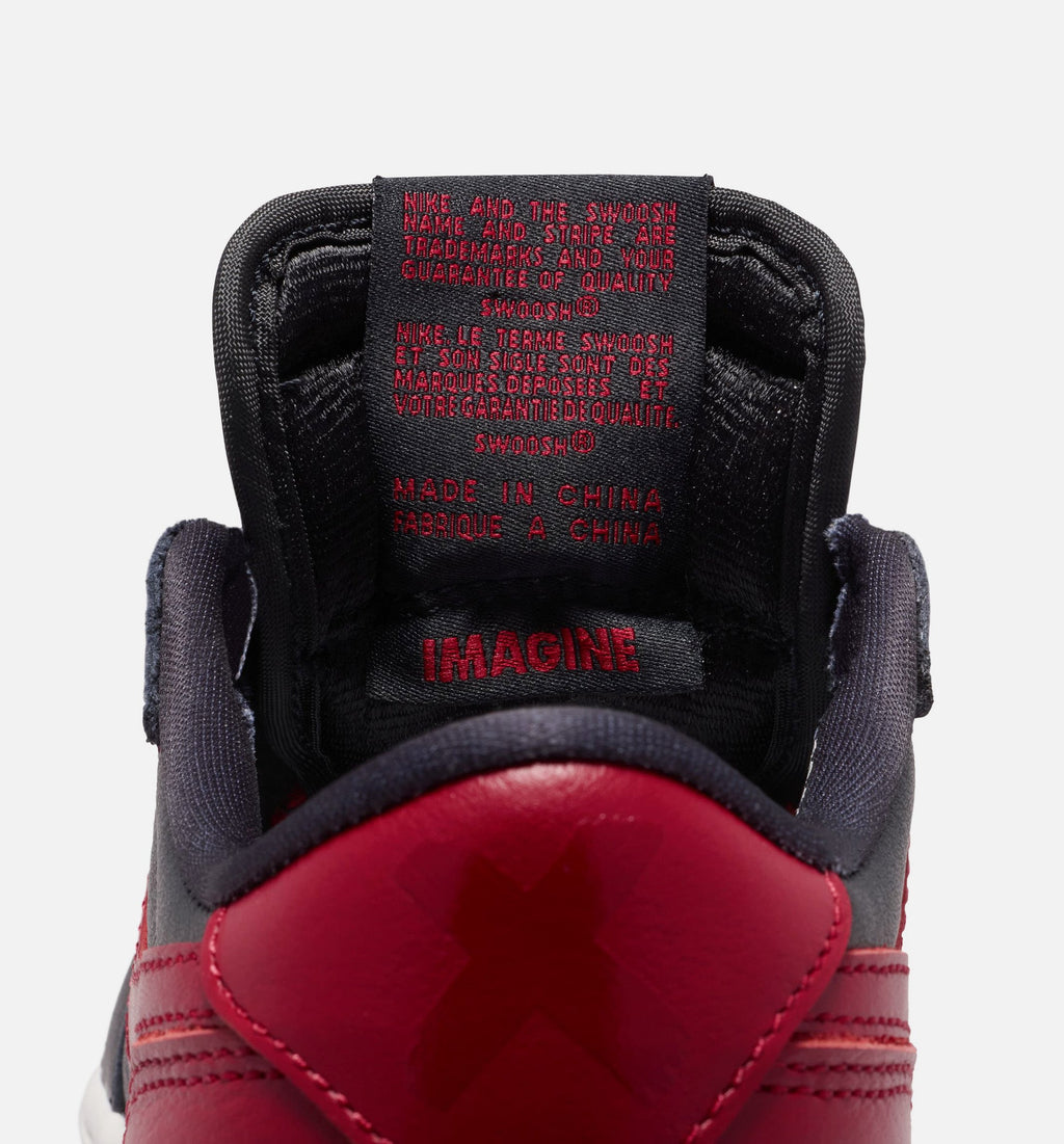 Air Jordan 1 Retro Low OG Banned 大童休闲运动鞋 - 黑/校队红/峰顶白