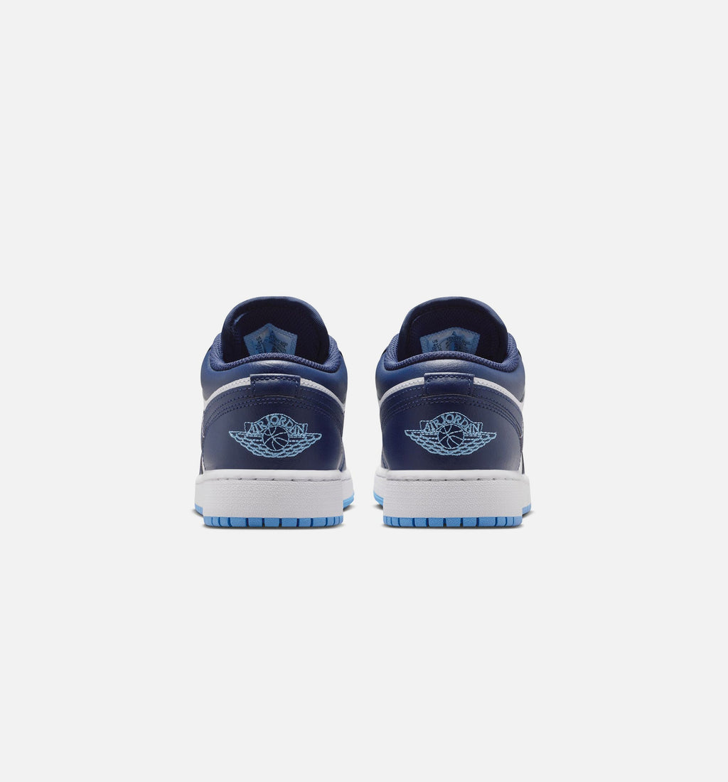 Air Jordan 1 Low 大童休闲运动鞋 - 午夜海军蓝/大学蓝/白