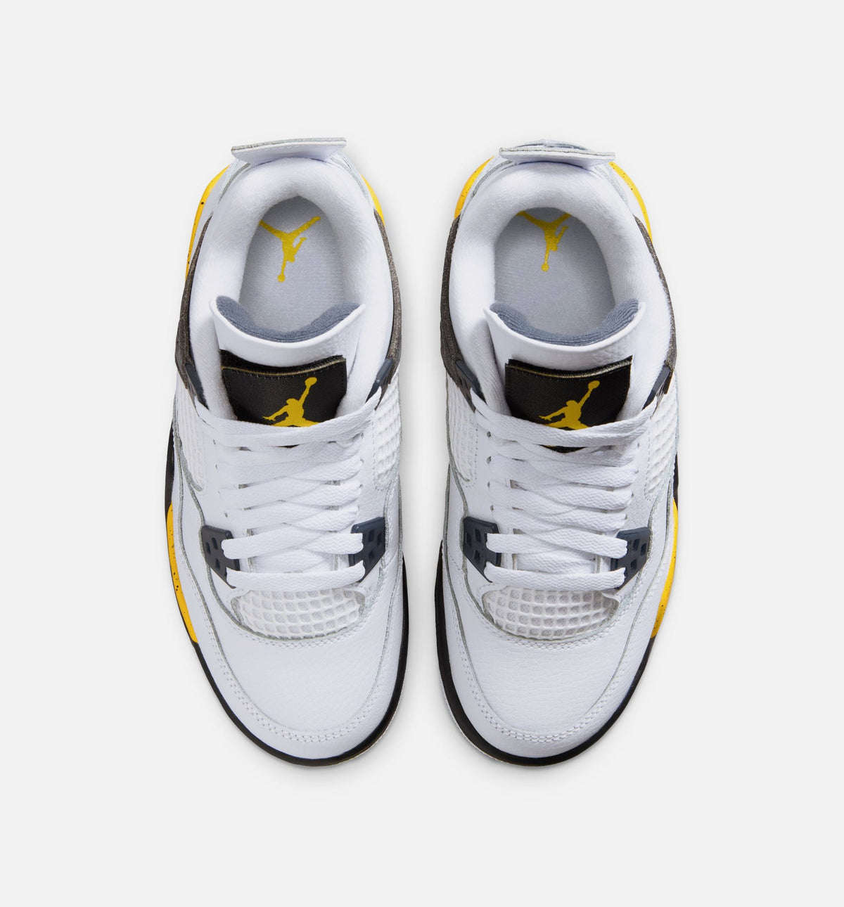 Air Jordan 4 Retro Rare Air Tour Yellow 大童休闲运动鞋 - 白色/深蓝灰/黑色/巡游黄