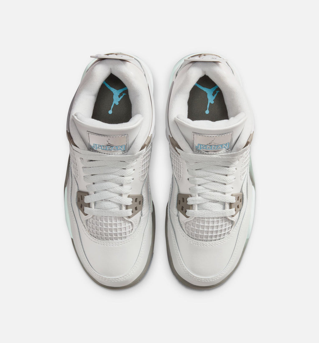 Air Jordan 4 Retro 大童休闲运动鞋 - 光子灰/冰蓝/锡灰