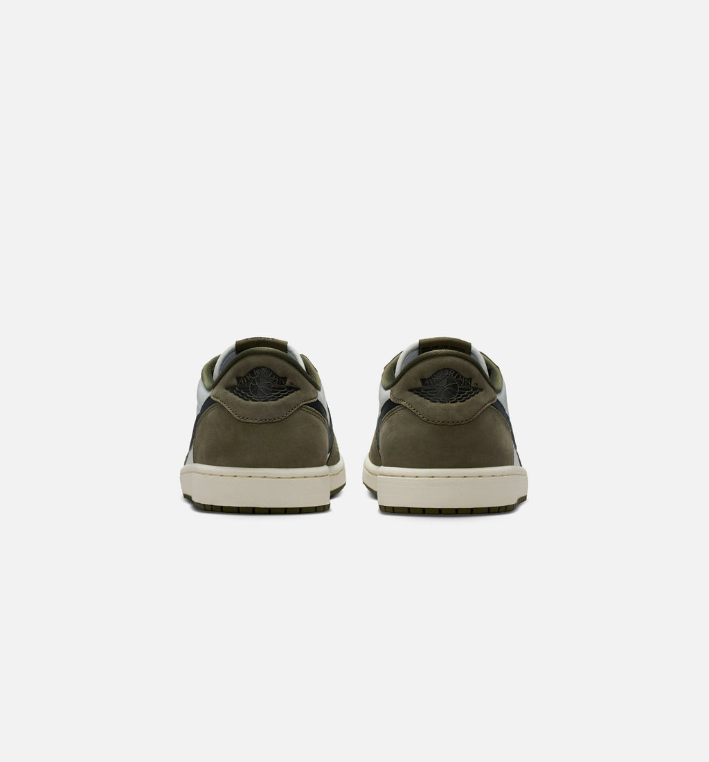 Air Jordan 1 Low OG 男士休闲运动鞋 - 中橄榄绿/黑/峰顶白/帆白