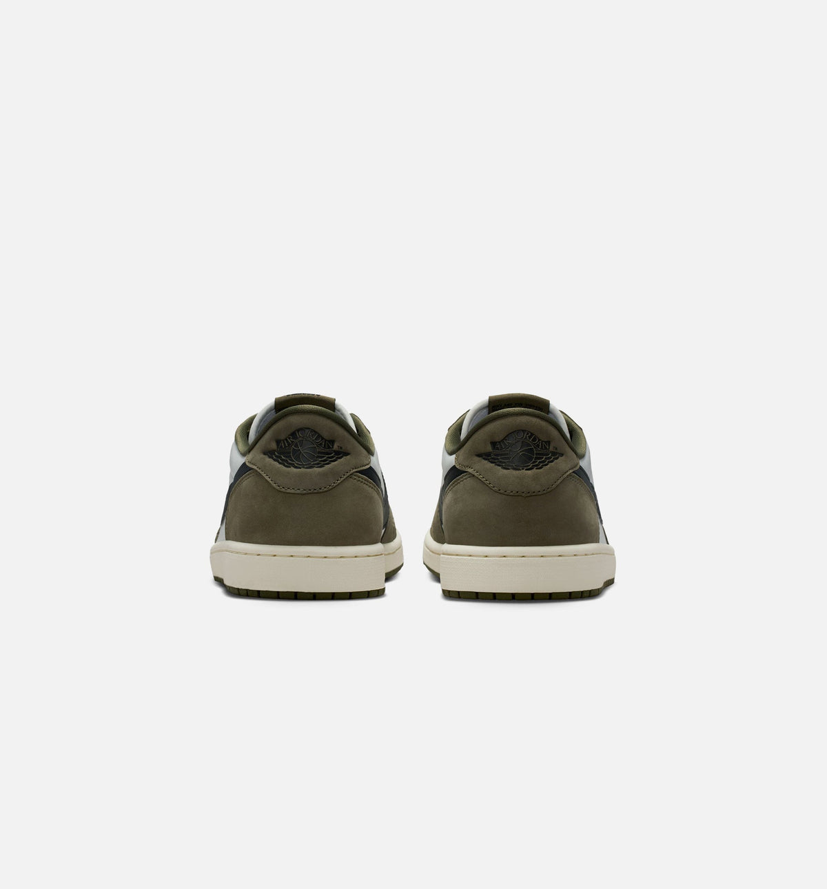 Air Jordan 1 Low OG 男士休闲运动鞋 - 中橄榄绿/黑/峰顶白/帆白