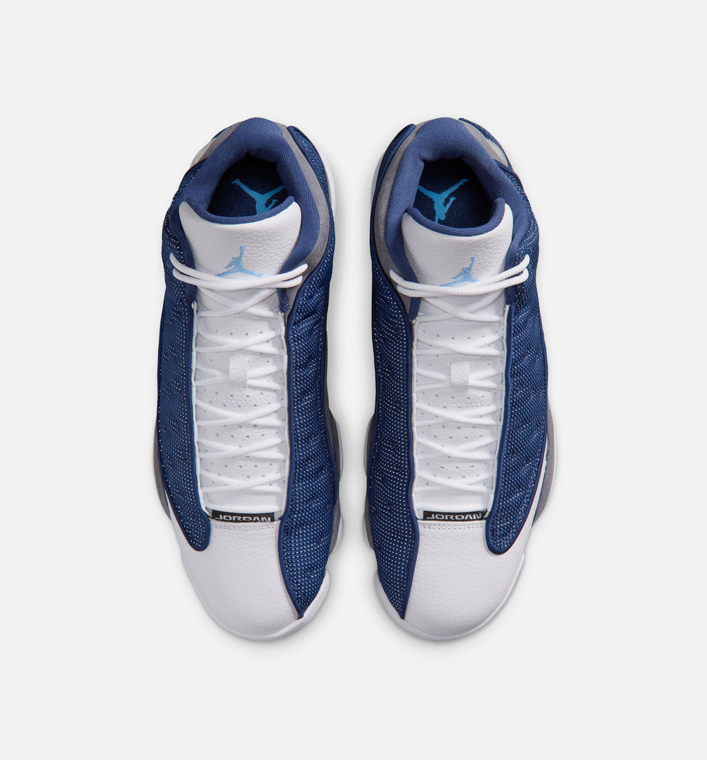 Air Jordan 13 Retro Navy And Flint Grey 男士休闲运动鞋 - 海军蓝/大学蓝/燧石灰/白色