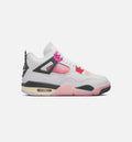 Air Jordan 4 Retro Comic 大童休闲运动鞋 - 米白/火粉/无烟煊灰