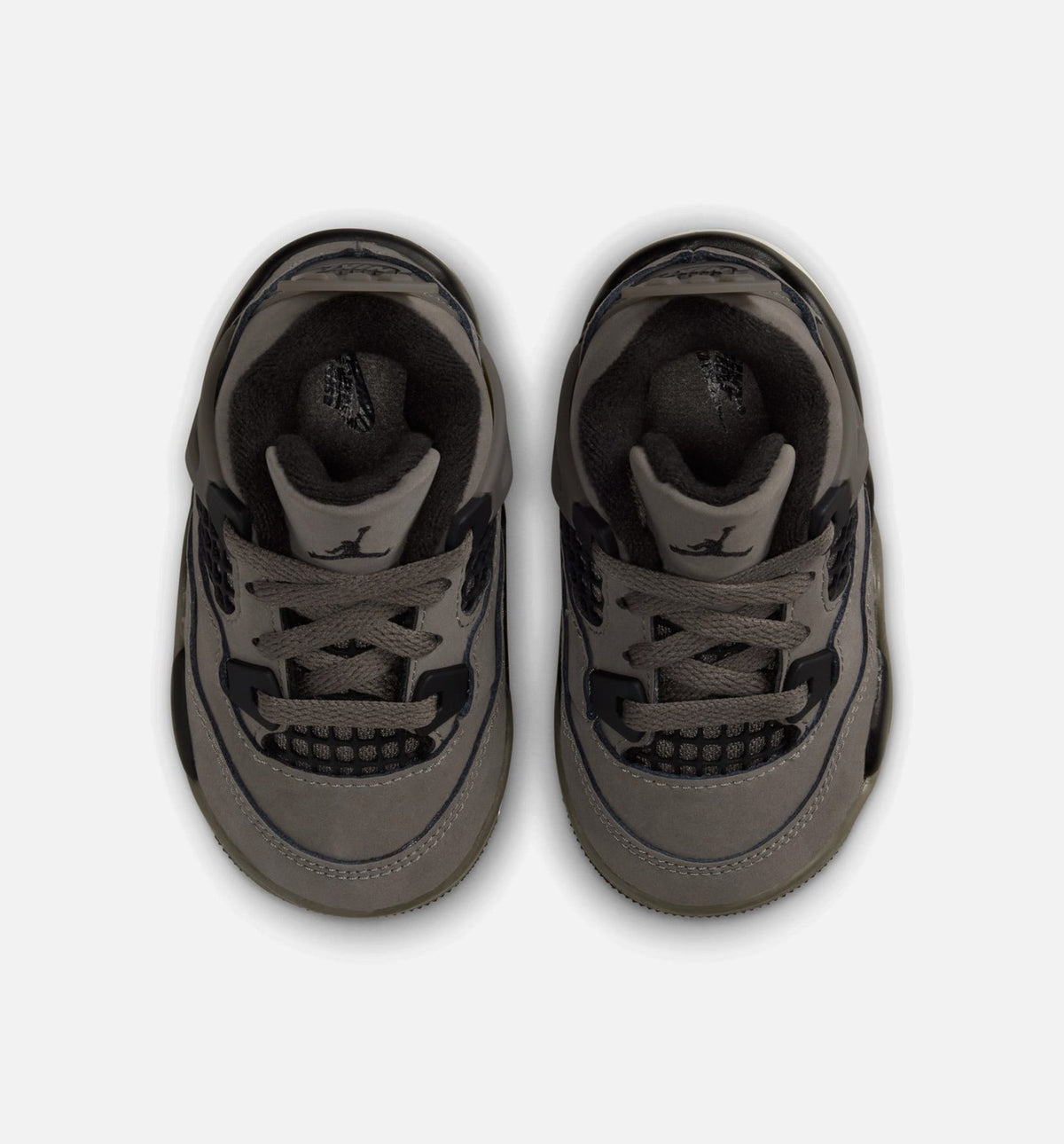 Air Jordan 4 Retro 婴幼童休闲鞋 - 洞穴石灰/黑/月尘色