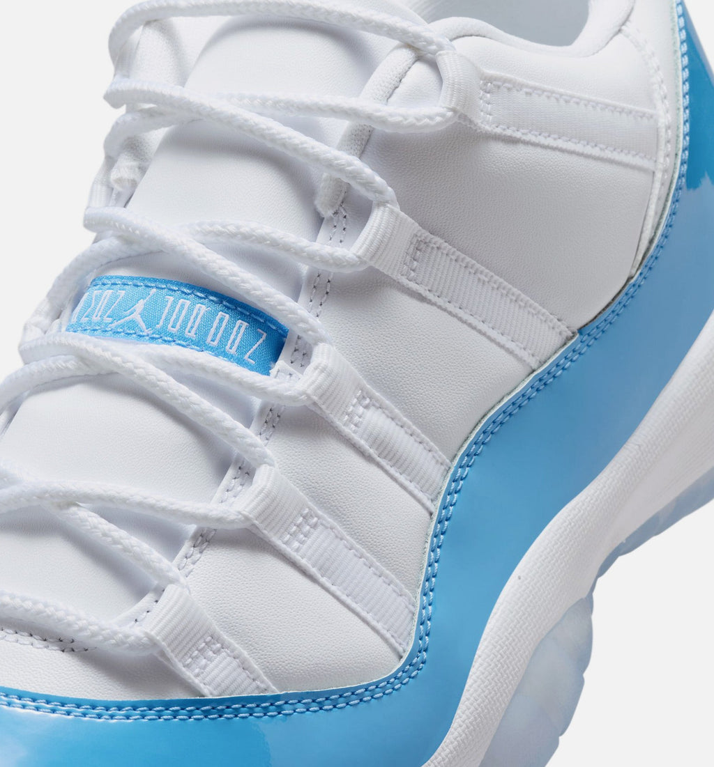 Air Jordan 11 Retro Low University Blue 男士休闲运动鞋 - 白色/大学蓝/黑色
