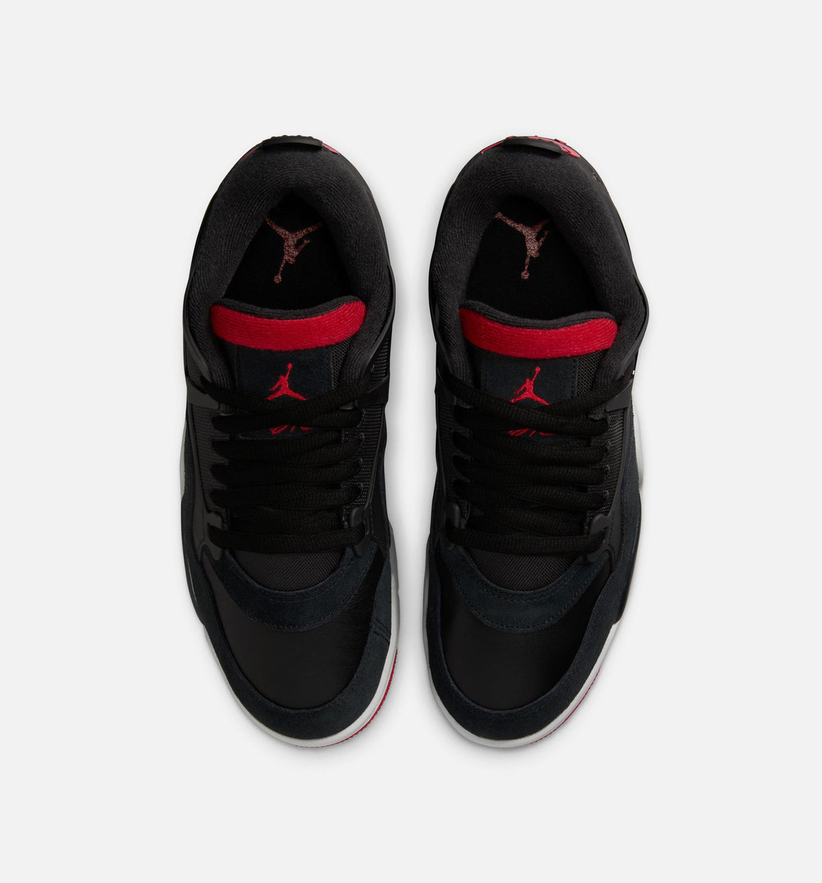 Air Jordan 4 RM 男士休闲运动鞋 - 黑色/狼灰/白色/校队红