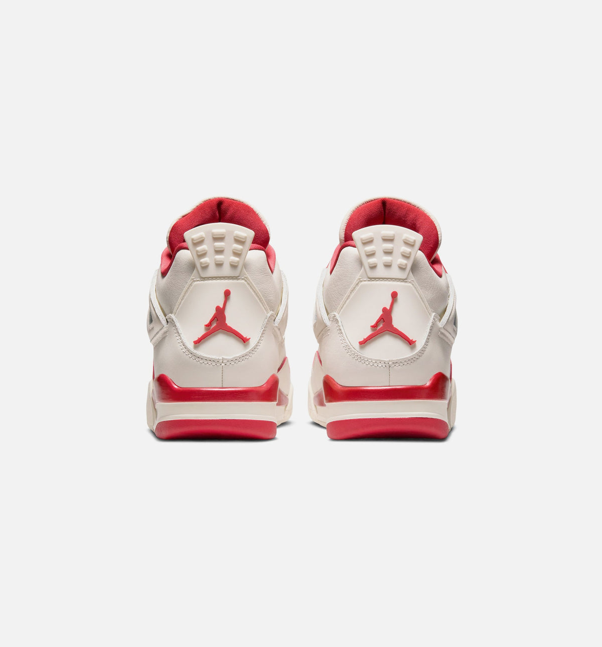 Air Jordan 4 Retro Valentine's Day 女士休闲运动鞋 - 浅象牙白/塞拉红/浓红