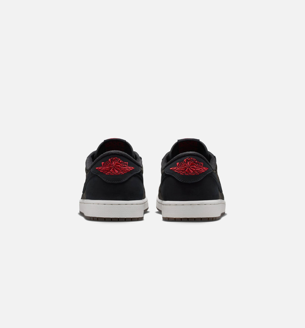 Air Jordan 1 Retro Low OG Laser 男士休闲运动鞋 - 黑/校队红/峰顶白