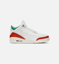 Air Jordan 3 Retro El Vuelo 男士休闲运动鞋 - 峰顶白/松绿/龙红/金属金