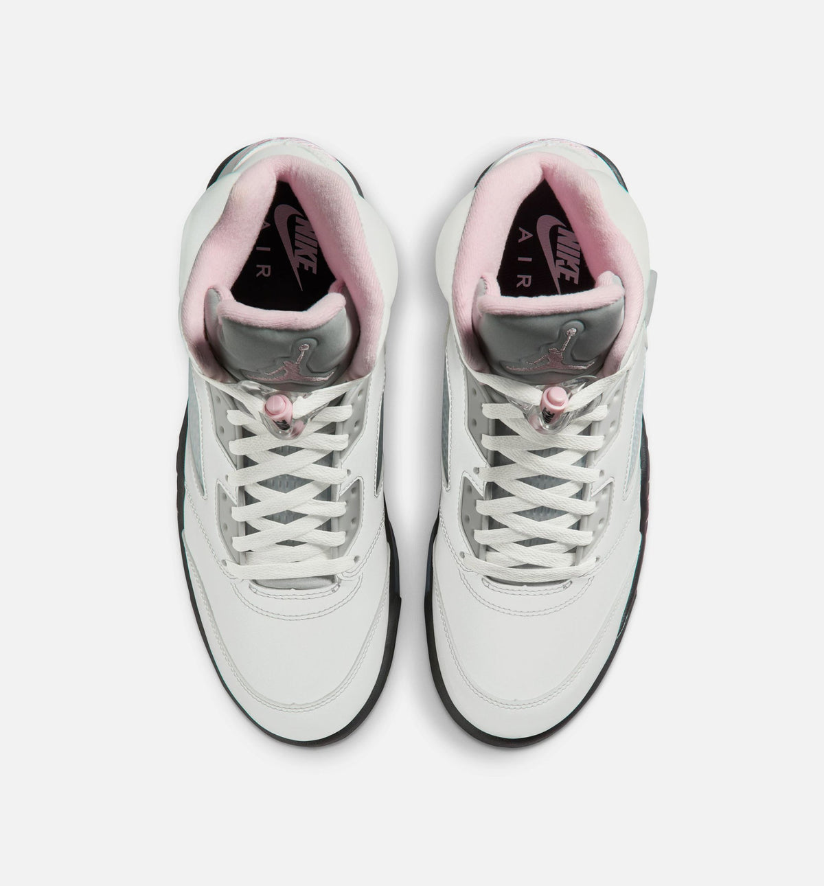 Air Jordan 5 Retro Medium Soft Pink 男士休闲运动鞋 - 白色/柔粉色/黑色