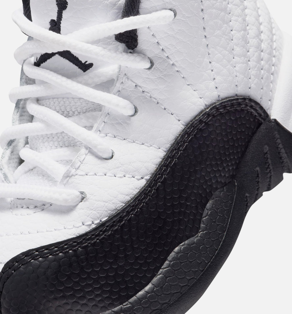 Air Jordan 12 Retro Taxi 婴幼童休闲运动鞋 - 白色/黑色/出租车黄