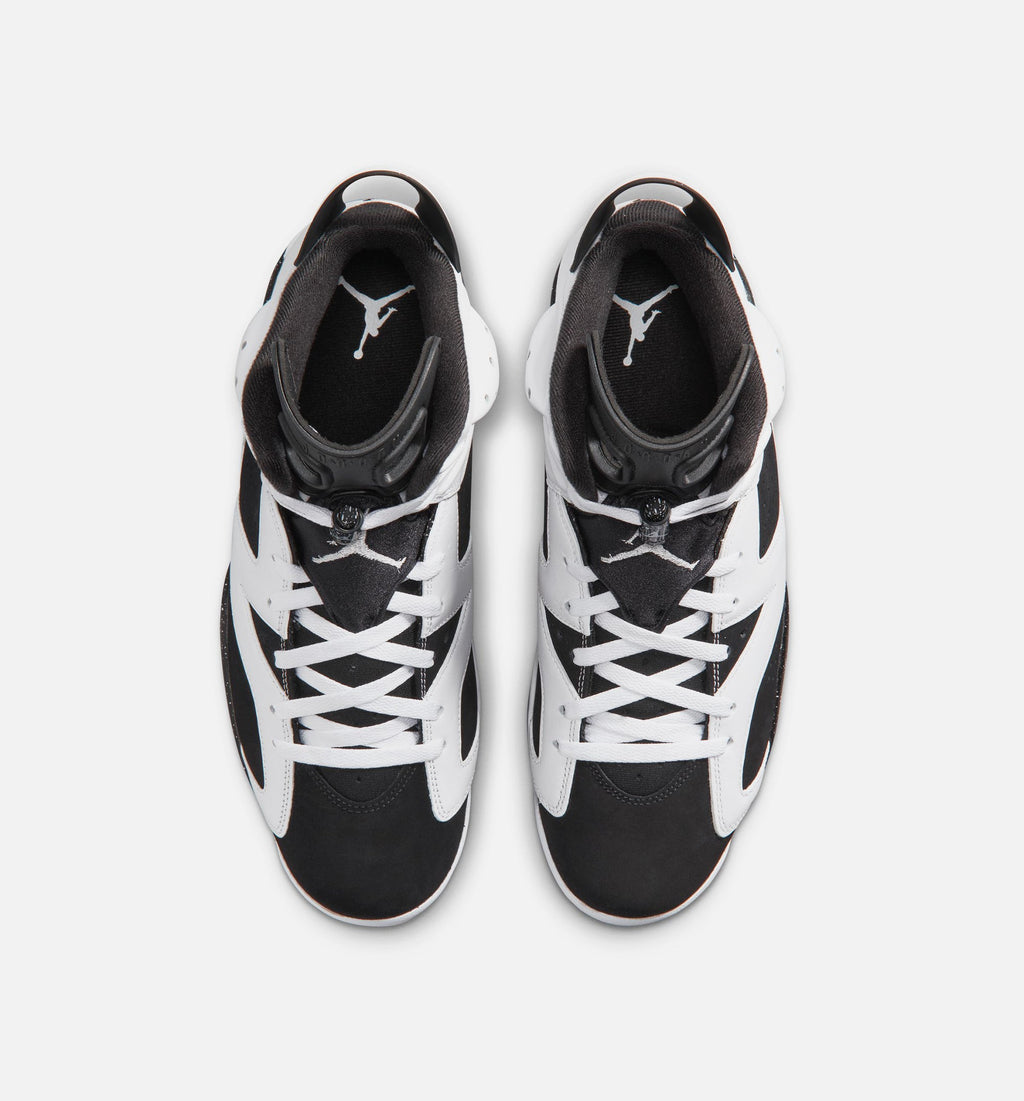 Air Jordan 6 Retro Black And White 男士休闲运动鞋 - 黑色/白色