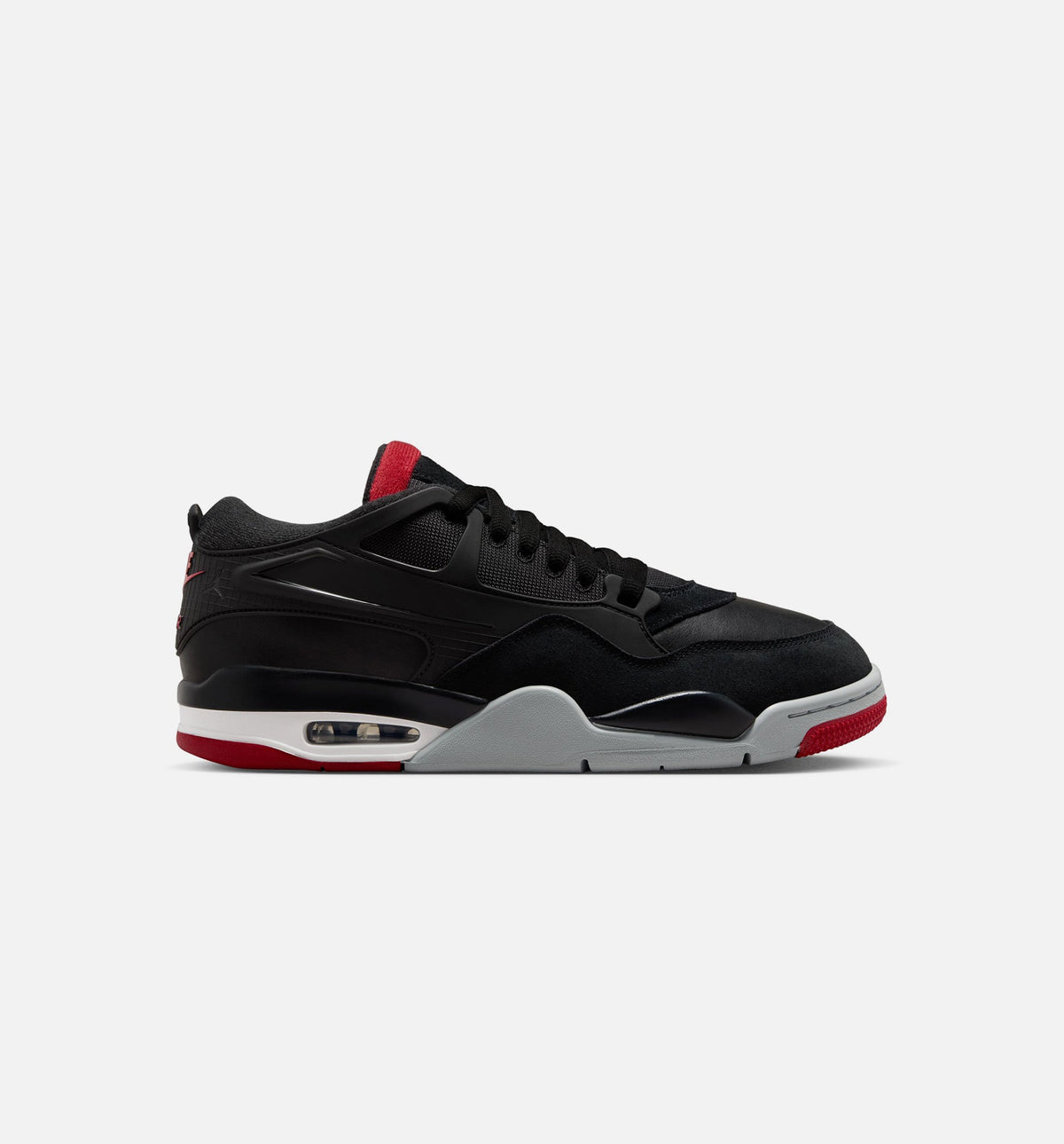 Air Jordan 4 RM 男士休闲运动鞋 - 黑色/狼灰/白色/校队红